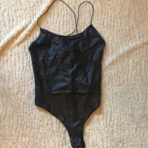 Forever 21 faux leather bodysuit
